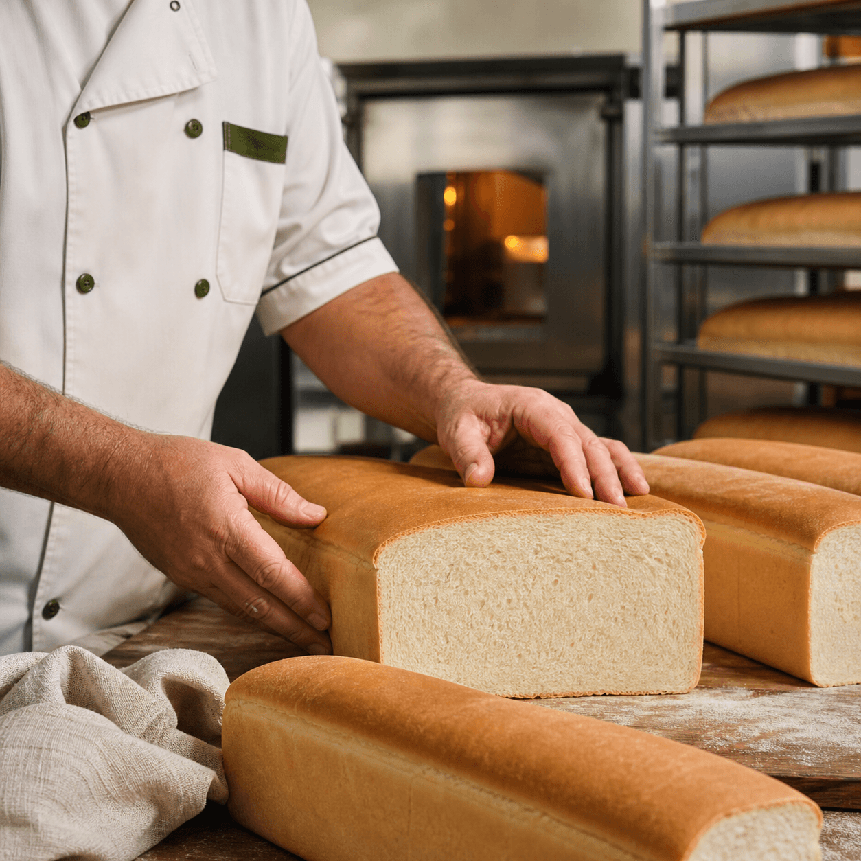 Produção artesanal de pães para bolos salgados